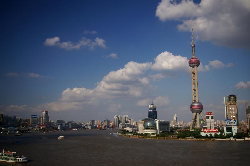 Famous City Attraction of Oriental Pearl Tower Structure in Shanghai China